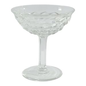 Crystal-Style Clear Coupe Glass - Textured Dessert & Cocktail Glass Fostoria